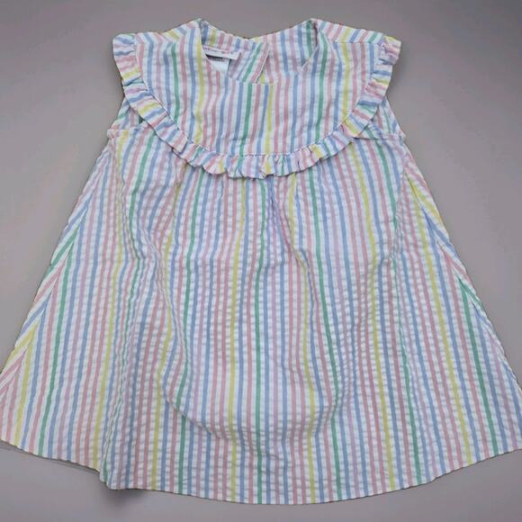 Girls Size18m Jessica Ann Multicolored Dress Pastel Spring Easter Rainbow Preppy - Picture 1 of 5